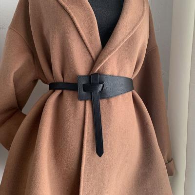 China Fanshion 2021New Retro Coat Belt Women's All-match Belt Sweater Skirt Waist Wide Off for sale