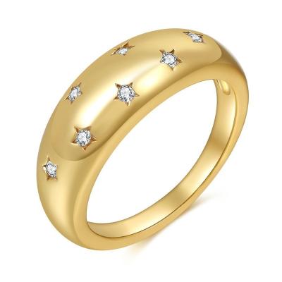 China Women's Fashion Zircon Star Ring Geometric Models Wholesale HOT High Quality Jewelry New for sale