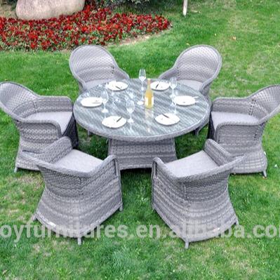 China Weather Furniture Outdoor Hot Sale Outdoor Table Chair Patio The Dining Table Set, Rattan Wicker Dining Table And Chair for sale