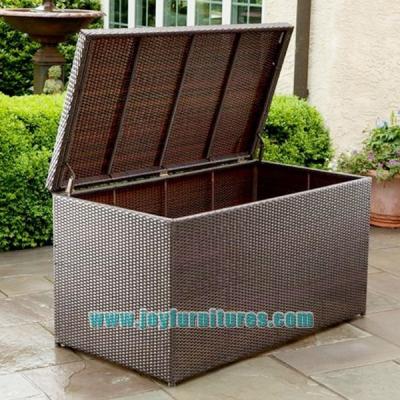 China Outdoor weather furniture rattan/wicker material and no bent PE rattan storage box for sale