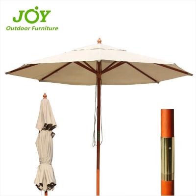 China Promotional Outdoor Wooden Mini Frame Advertising For Sale Cheap Sun Umbrella Beach Sun Umbrella Standard Size Wind Proof Wholesale Market Sun Wind Rain Proof for sale