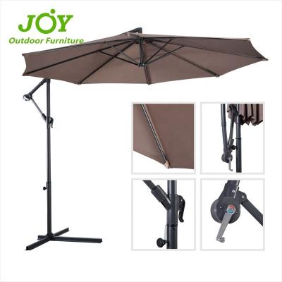 China 3M Outdoor Hanging Cantilever Banana Patio Foldable Aluminum Garden Umbrella Offset Alu Wall Pool Side Rack Post Pole Umbrella Sunshade for sale