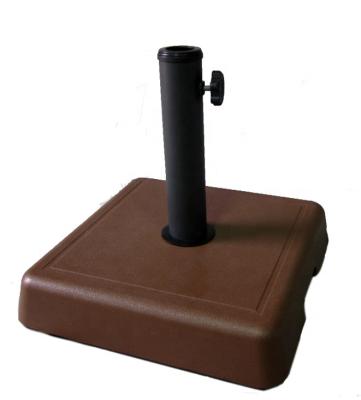 China 25KGS Square Brown Umbrella Base 55lbs Cement Concrete Base Durable And Lightweight for sale