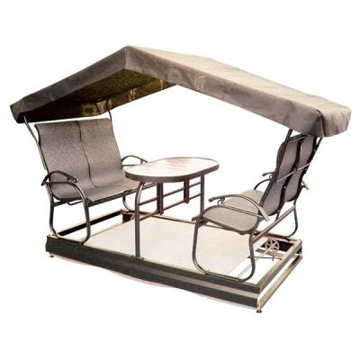 China Outdoor Furniture 4 Seater Glider Swing Chair With Canopy for sale