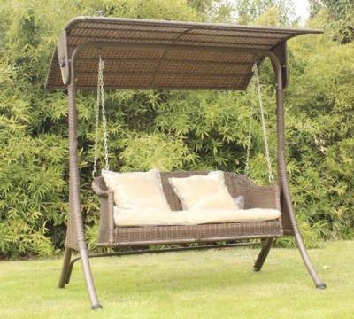 China Outdoor Patio Rattan Furniture Hanging Swing Chair for sale