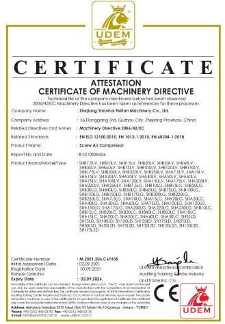 CE - Zhejiang Shanhai Machinery Co., Ltd.