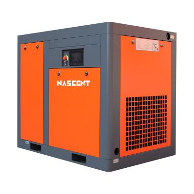 China 2 Stage Mining Lubricated Stationary Compressor 75kw 100hp Slient High Pressure Direct Screw Air Compressor for sale