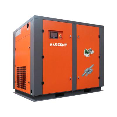 China Lubricated Air Compressor Manufacturer 120-175 Hp Permanent Magnet Type Motor AC PM Industrial Screw Air Vsd Compressors for sale