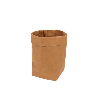 China Custom Printing Biodegradable Cosmetic Washable Paper Bag Makeup Brush Storage Bag Packaging Washable Paper Bag for sale