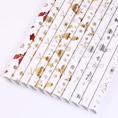 China 2021 Luxury Christmas Wrapping Paper Biodegradable Christmas Wrapping Paper Gift Roll for sale