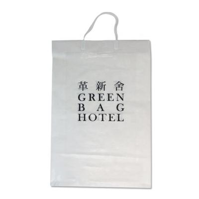 China Recyclable Custom PE Thick Plastic Handle Bags Plastic Carrier Bags Packing Plastic Bag For Clothes for sale