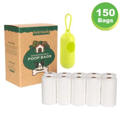 China 100% Eco-friendly Biodegradable Cute Dog Poop Bag Cornstarch Poop Bag Biodegradable Handle for sale