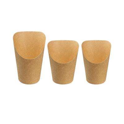 China Wholesale Recyclable Removal The Fast Food Packaging Paper Boxes Fried Chips Waffle Paper Box Food Disposable To Go for sale