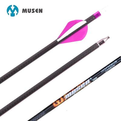 China Hunting real 3K weaven pure carbon arrow for compound bow hunting shoot for sale