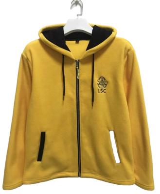 China Anti-wrinkle OEM outdoor full zipper coat plus size jacket custom logo embroidered hoodie fleece jackets for sale