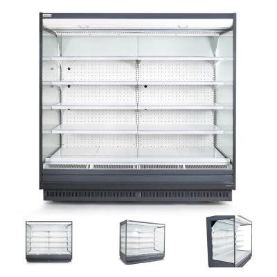 China Single-temperature supermarket refrigerator showcase multideck open display cooler chiller for beverage for sale