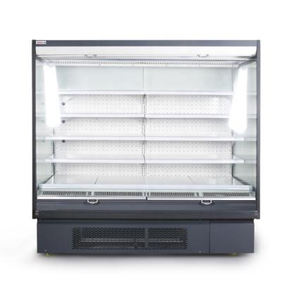 China Single-temperature Customized Vertical Display Air Curtain Cabinet Freezer For Food for sale