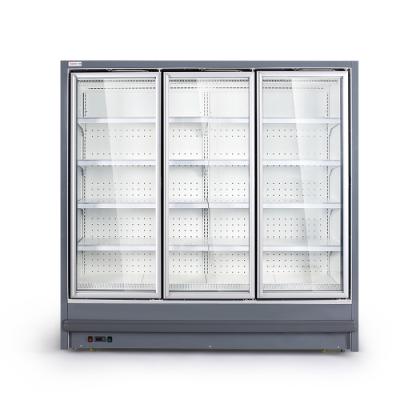 China Single-temperature customized sliding glass door refrigerator for beverage display and promotion for sale