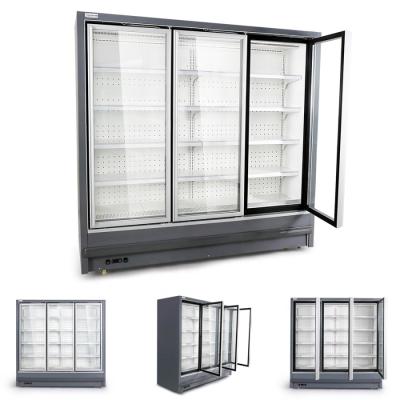 China High Quality Single-temperature Supermarket Door Refrigerator Fruit and Vegetable Display Freezer Glass Showcase Fridge for sale