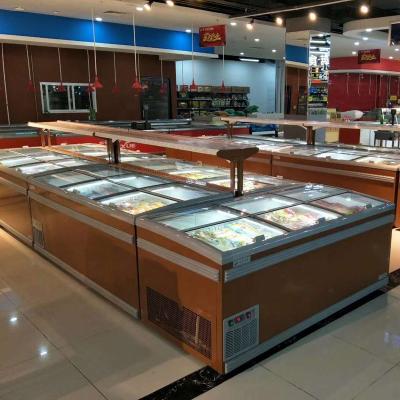 China Single-Temperature Glass Top Chest Freezers Equipment For Frozen Food for sale