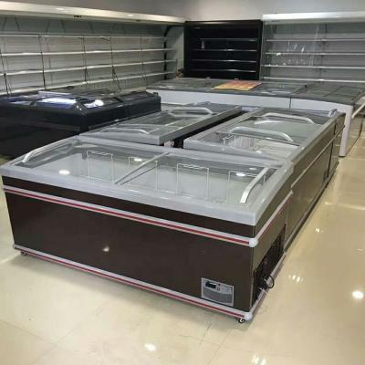 China Single-Temperature Sliding Glass Door Display Chest Freezer for sale