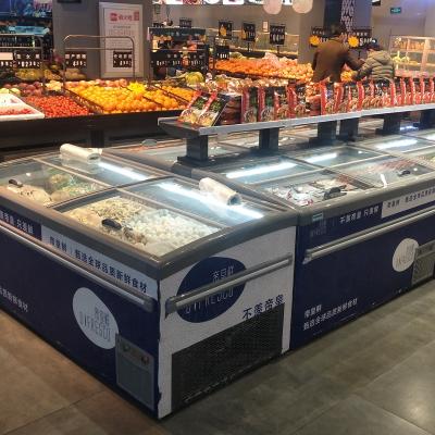 China Commercial Single-temp Freezer Supermarket Chest Freezer For Sale for sale