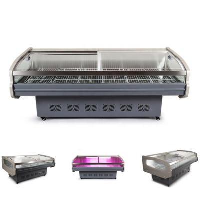 China Commercial Single-Temperature Supermarket Meat and Fish Display Freezer Refrigerator Meat Showcase for sale