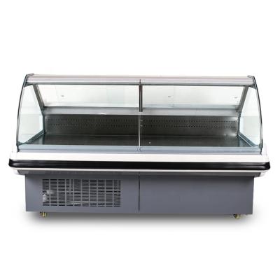 China Commercial Glass Single-Temperature Door Deli Meat Freezer Showcase Freezer Refrigerator For Supermarket for sale