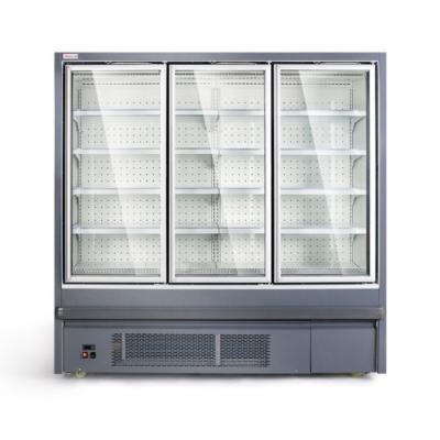 China Electric Customized Single-temperature Sliding Glass Door Refrigerator For Beverage Supermarket Display for sale