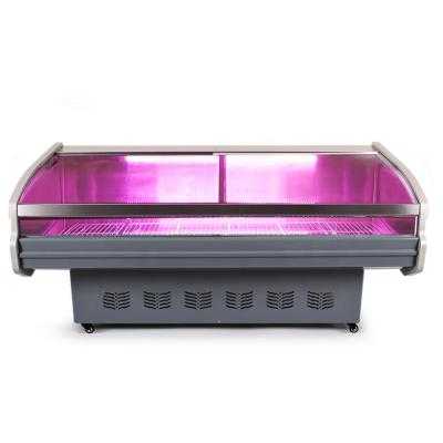 China Single-Temperature Supermarket Meat Display Fridge Fresh Meat Cooler Freezer For Sale for sale