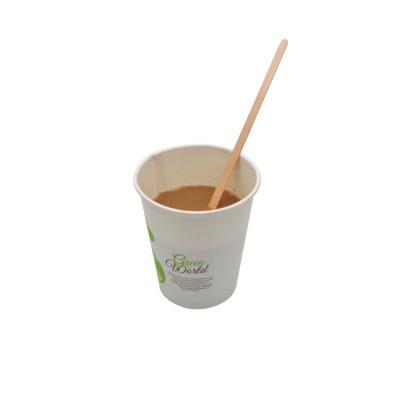 China Individually Viable Paper Wrapped Disposable Wooden Coffee Tea Milk Stirrers For Beverage for sale