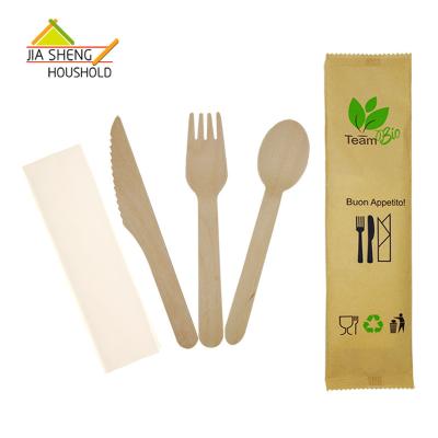 China Viable cutlery and individually wrapped compostable disposable wooden napkin for sale