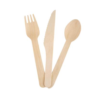 China Sustainable Compostable Biodegradable Disposable Napkin Tissue Wood Packaging Paper Cutlery Sets Kits for sale