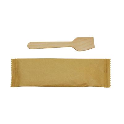 China Disposable Eco-Friendly Biodegradable Disposable Wooden Shovel Food Grade Birch Wooden Ice Cream Scoop for sale