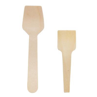 China Disposable Biodegradable Natural Wooden Small Spoon Disposable Wooden Ice Cream for sale