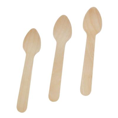 China Home.Restaurant.Bar.Hotel.Wedding Biodegradable Disposable Wooden Logo Ice Cream Custom Printed Spoon for sale