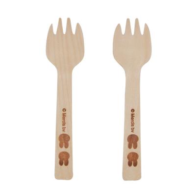 China Home.Restaurant.Bar.Hotel.Wedding Sporks Disposable Biodegradable Wood Birch Wood Hot Stamping With Customized LOGO for sale