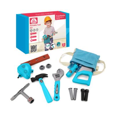 China 14Pcs Garden Tool Kit Kids Tool Kit Repair Workbench Kindergarten Toys Pretend Play Construction Toy Tools for Toddlers with Storage Tool Bag for sale