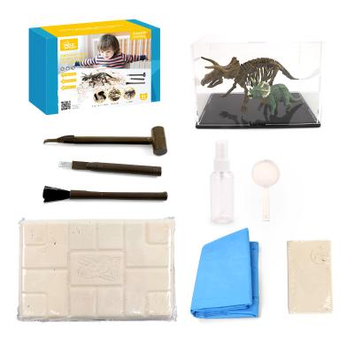 China Hot OEM Early Education Kids Diy Toys Mining Fossil Excavation Toy Dino Bone Real Figures Dinosaur Kids Educational Craft for sale