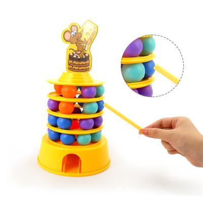 China Banatoys Exercise Recognition and Coordination Skills Stacking Educational Toys Kids Tumble Cake Game Rainbow Balls Tower Stacked Sets Board Games Spiele Montessori Training for sale