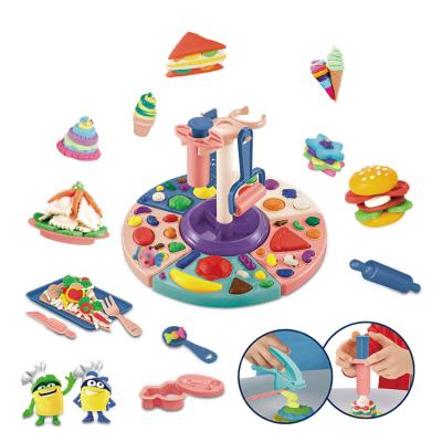 Китай Educational Toy Playdough Game Banatoys Kids Playdough Kitchen Toys Set Non-Toxic Diy Mud Preparing Kit Colored Food Play Dough Polymer Modeling Clay Molds продается