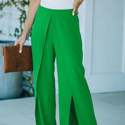 China 2022 Women's Anti-Pilling Spring Pants Superfly Casual Loose Long Wrap Culotte Split Pants for sale