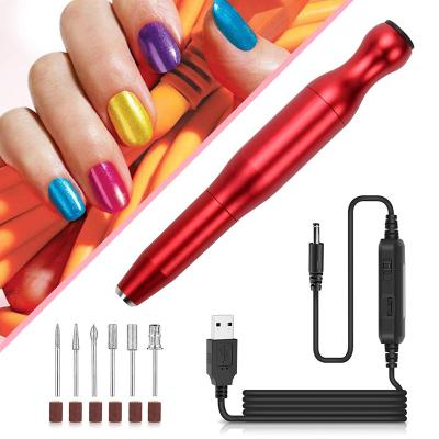 China Manicure 20000 RPM USB Nail Drill 2022 Electric Cordless Nail Drill Bit Kit Portable Nail Drill Machine Set For Acrylic Gel Nails for sale