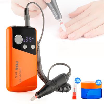 China Wholesale Electric Cordless Electric Nail Drill Machine Manicure Nail Drill Bit Polish Remover 350000rpm Salon Nail Drill With Free Nail Lamp for sale