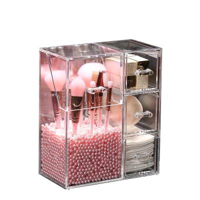 China Eco-friendly KQ-series Multifunctional Beauty Brush Storage Tool Kit with Jewelry Tray for sale