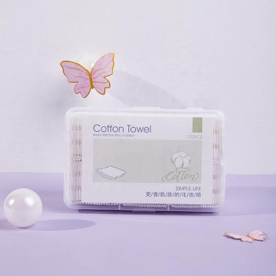 China 120PCS Eco-friendly KQ-series double-effect makeup remover cotton pad double-sided pull-out design for sale