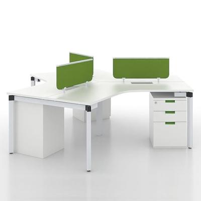 China 120 Degree Office Workstation Desks Table 25mm 4 Seater Workstation for sale