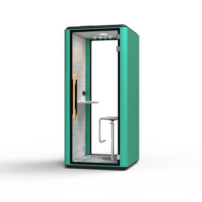 China Cabine telefônica modular verde à prova de som para telefone de escritório para reunião de chamada privada à venda