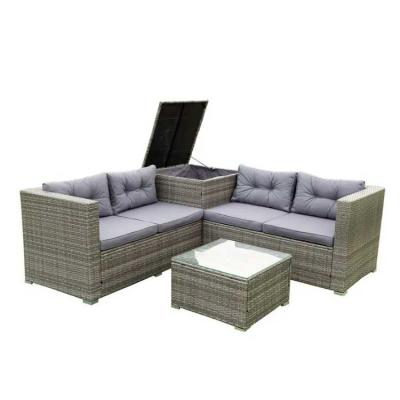 China Terrassen-Ecksofa-Set aus Korbgeflecht, individuelle Farb-Rattan-Gartenmöbel zu verkaufen