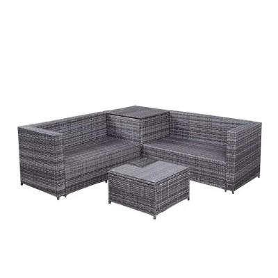 China 52,3-Zoll-Garten-Außen-Ecksofa-Set, wasserdichtes Polyester zu verkaufen